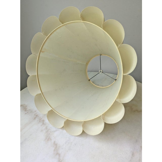 20" Large Vintage Fluted Lampshade For Sale - Image 4 of 7