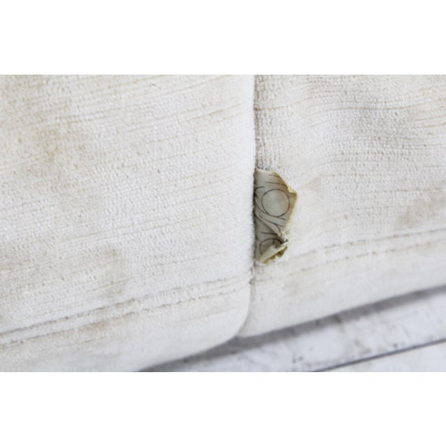 Vintage Togo Chair in Beige Velvet by Michel Ducaroy for Ligne Roset, 1980s For Sale - Image 10 of 16