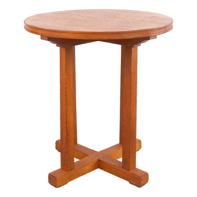 1960s MCM Air Ministry English Oak Table-Signed For Sale