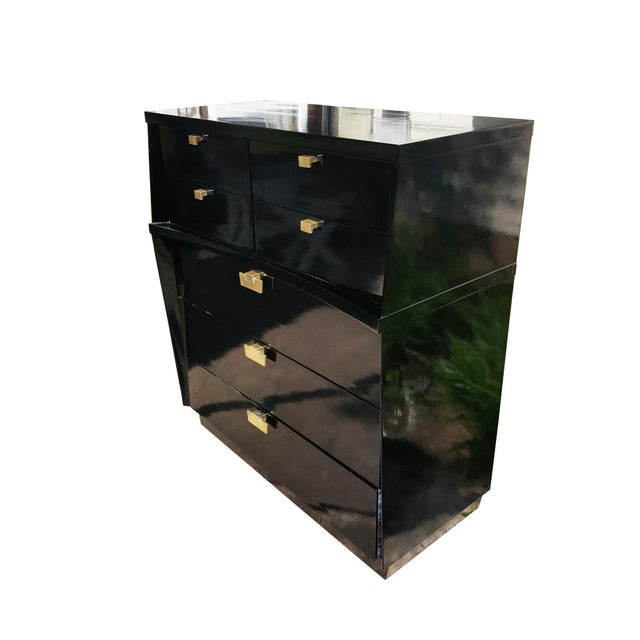 1950’s MidCentury Modern Black Lacquer Dresser Chairish