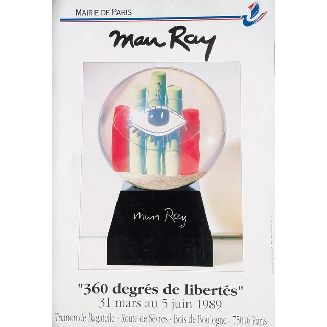 Vintage 360 Degrees of Freedom Poster by Man Ray, 1989 For Sale