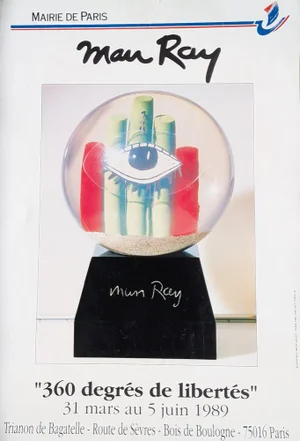 Vintage 360 Degrees of Freedom Poster by Man Ray, 1989
