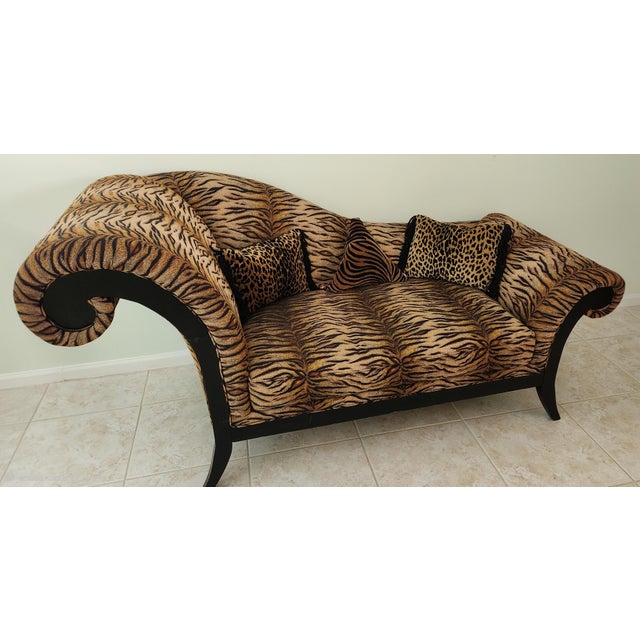 Thayer Coggin 80's Chaise Lounge For Sale In Miami - Image 6 of 6