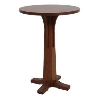 Stickley Round Mission Oak High Top Pub Table For Sale