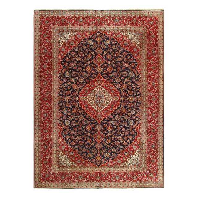 Traditional Pasargad N Y Persian Kashan Hand Knotted Lamb's Wool Rug - 9'9" X 13'7" For Sale - Image 3 of 5