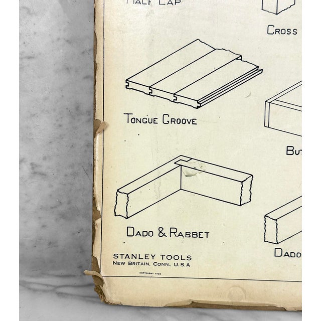 Paper Vintage Stanley Wood Joint Advertisment Wall Chart For Sale - Image 7 of 8