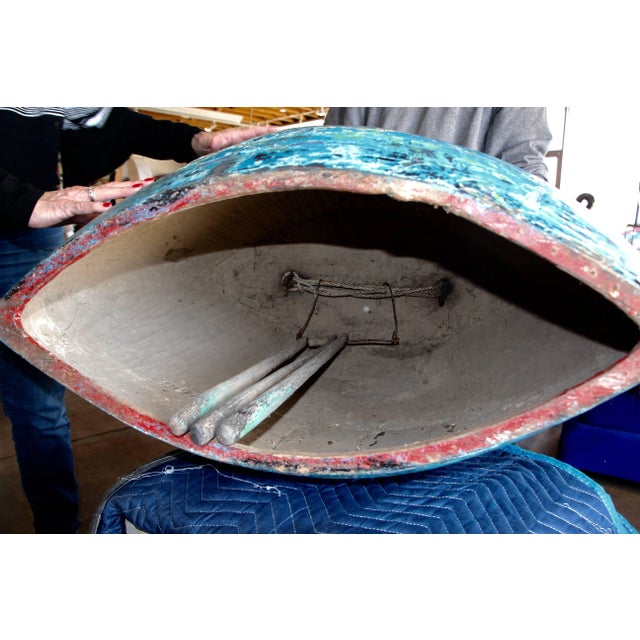 Asian Wooden Painted Bell For Sale - Image 4 of 9