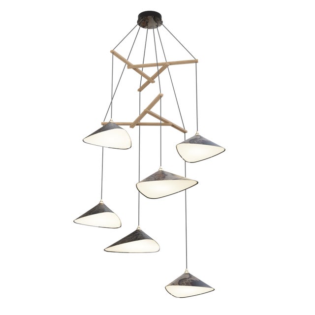 Wood Emily V6 Oxid Group Hanging Lamp by Daniel Becker For Sale - Image 7 of 7