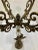 1960s Vintage Bronze Rococo Style Candelabra on Marble Stand For Sale - Image 5 of 12