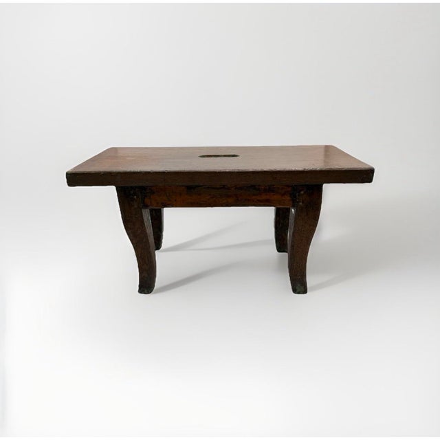 Wood Antique Primitive Wooden Milking Foot Stool Rustic Farmhouse Patina, C. 1880-1920 For Sale - Image 7 of 7