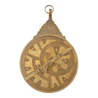 Antique Islamic Brass Planispheric Astrolabe For Sale