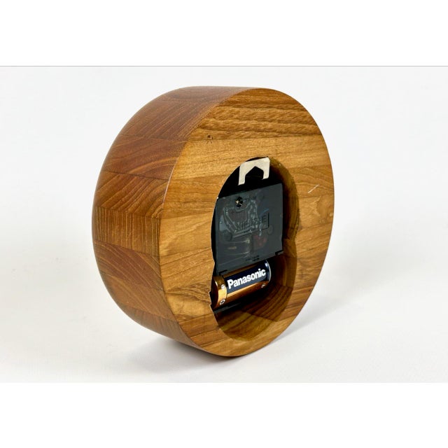 1960s Mid-Century Modern Wall Clock in Teak with Kienzle Mechanism from Bestform, 1960s For Sale - Image 5 of 10