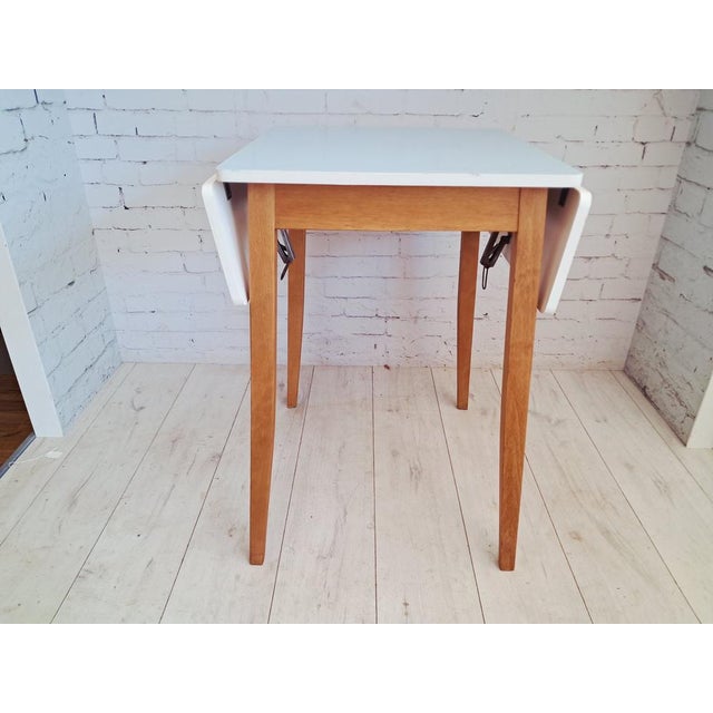 Mid-Century Formica Drop Leaf Dining Table, 1960 For Sale - Image 10 of 17
