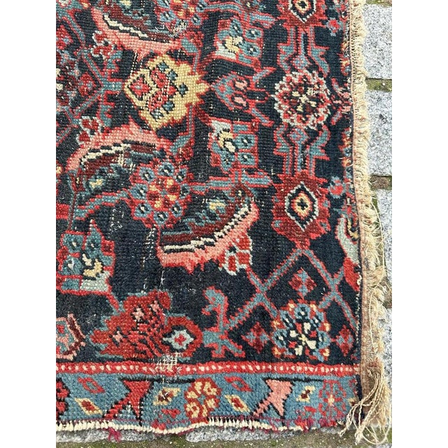 Small Antique Malayer Fragment Rug For Sale - Image 5 of 18