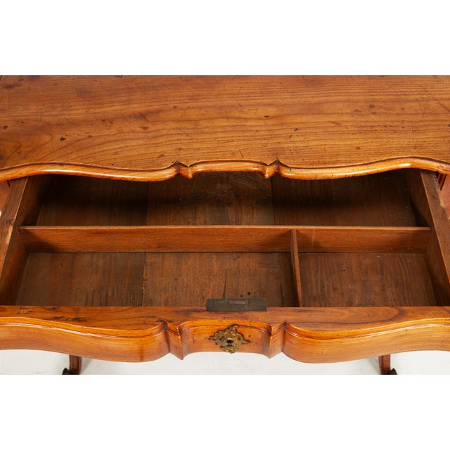 French Provincial Antique Cherrywood Writing Table, Mid-18th Century For Sale - Image 17 of 18