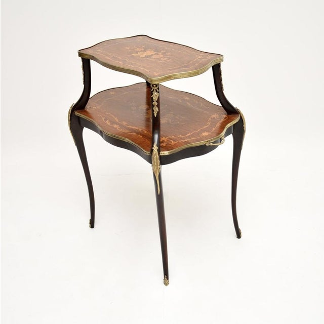French Inlaid Walnut Etagere, 1870s For Sale - Image 3 of 11
