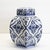 Add a touch of exotic sophistication to your decor with this exquisite vintage blue and white Chinoiserie hexagonal ginger...