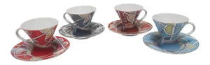 Vintage 1980s Bijoux Terner Espresso Cup Set - Set for 4
