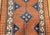 19th Century Kurdish Runner Rug, Hand-Knotted Wool, Geometric Medallion Pattern, Terracotta & Navy, 3x12 For Sale - Image 12 of 16