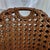 Wood Vintage Basketweave Rattan Accent Chair With Sculptural Handled Back For Sale - Image 7 of 7