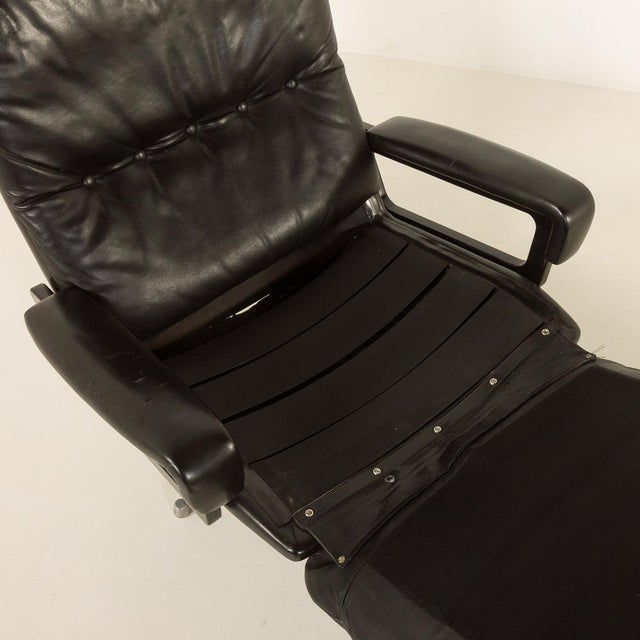 Vintage Lounge Chair with Ottoman by André Vandenbrouck for Strassle Model King, Switzerland, 1960s, Set of 2 For Sale - Image 18 of 18