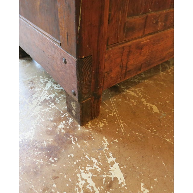 Antique Indsustrial Carpenters Workbench Table Kitchen Island