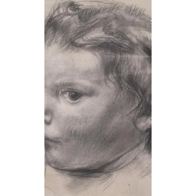 Carl Albert Angst, Portrait d'Enfant, Pencil on Paper, Framed For Sale - Image 5 of 9