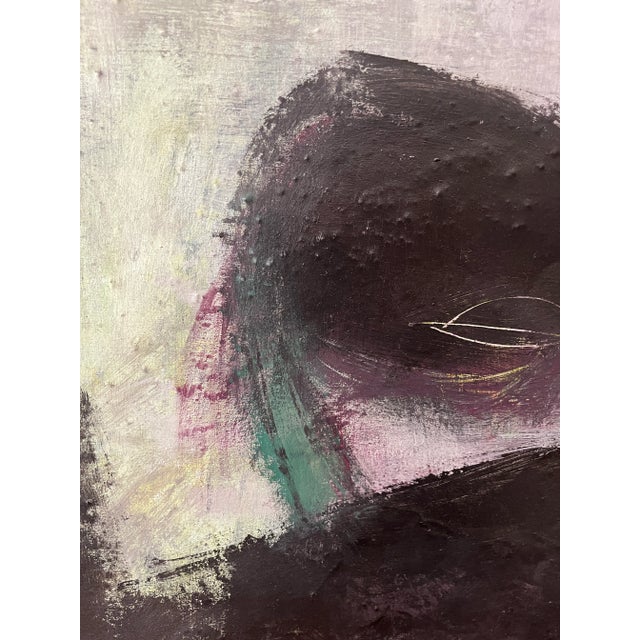 Red 1960s Mid Century Modern Oil on Canvas Dancer For Sale - Image 8 of 13