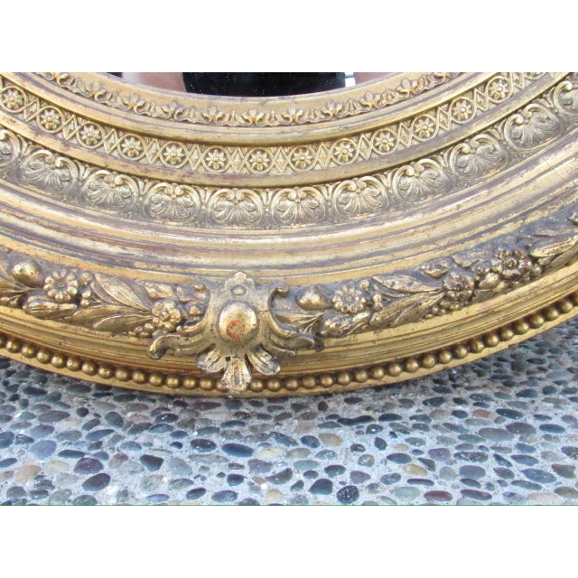 Antique English Oval Giltwood Mirror For Sale - Image 16 of 18