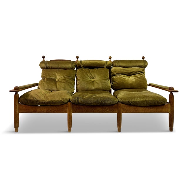Dutch Oak 3-Seater Sofa, 1960s For Sale - Image 6 of 9