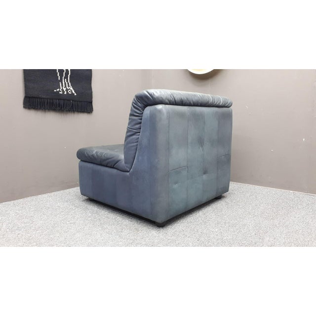 Modular Buffalo Leather Seating Group attributed to Laauser, 1980s Set of 5 For Sale - Image 12 of 15