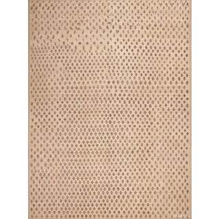Ivory Cream And Light Brown Color Tribal Artistic Modern Room Size Rug For Sale