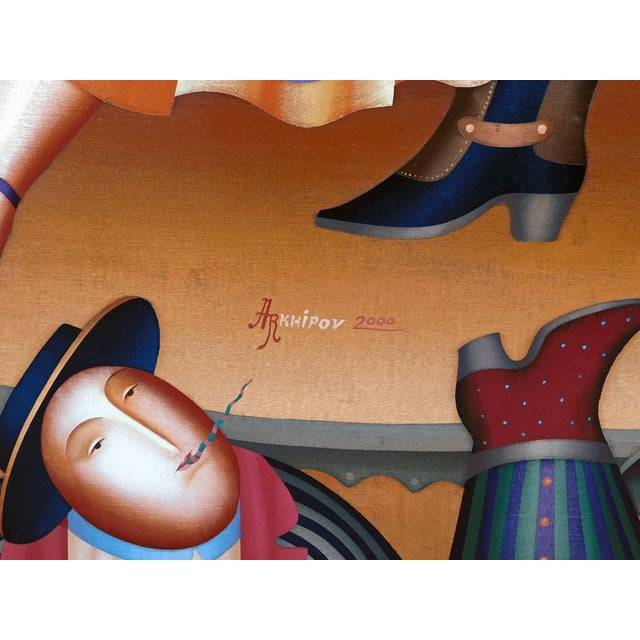 Anton Arkhipov Dona Dolores Original Russian Painting Custom Framed Art Artwork For Sale - Image 10 of 12