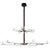 Contemporary Demetra Shiny Black Metal Double Chandelier by Alabastro Italiano For Sale - Image 3 of 3