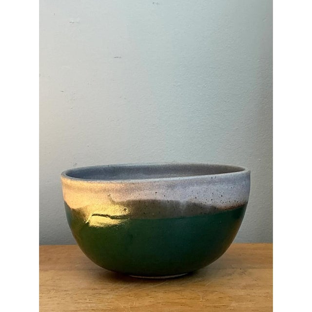Mid 20th Century Vintage Glazed Studio Pottery Bowl For Sale - Image 5 of 12