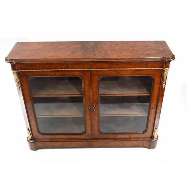 Gorgeous two door Victorian pier cabinet Hand crafted from burr walnut and dated circa 1860 Gorgeous piece of furniture...