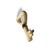 Mid 20th Century 14k Yellow Gold White Agate Key Pendant Slide Necklace Modern Estate For Sale - Image 4 of 4