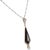 Traditional 1910s Edwardian Diamond Onyx 18k Yellow Gold Platinum Necklace For Sale - Image 3 of 7