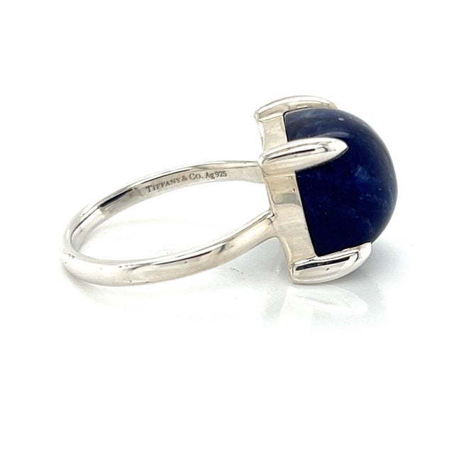 Metal Tiffany & Co. Paloma Picasso Sugar Stacks Sodalite Sterling Silver Ring For Sale - Image 7 of 9
