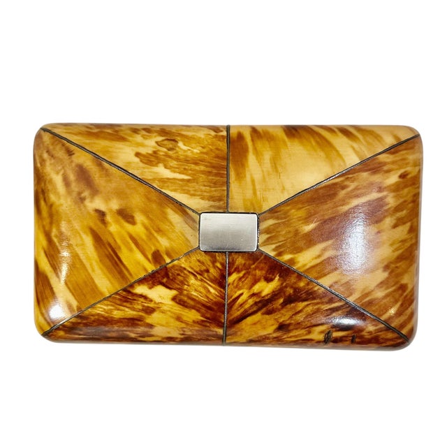 Plastic Early 19th Century English Faux Tortoiseshell Box For Sale - Image 7 of 12