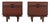 Italian Bedside Cabinets attributed to Bernini, Italy, 1965, Set of 2 For Sale