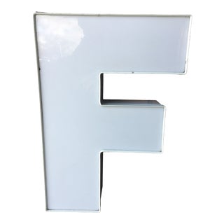 Large Vintage Letter 'F' Sign For Sale