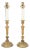Pair of Louis XVI Style Gilt Brass Candlestick Lamps For Sale