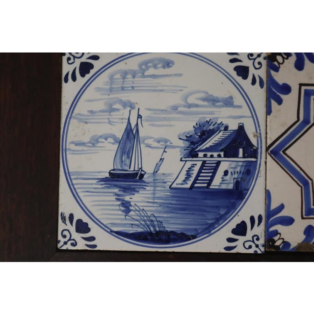 Art Deco Delft Oak Table with 18th-Century Tiles, 1930s For Sale - Image 9 of 13