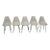 Herman Miller Midcentury White Bucket Chairs - Set of 5 For Sale