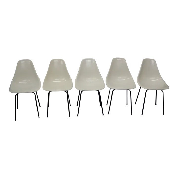 MidCentury Bucket Chairs Herman Miller Set of 5 Chairish