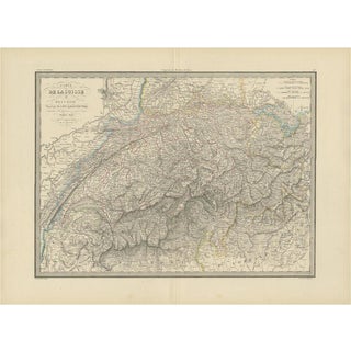 Antique Map of Switzerland by Lapie, 1842 For Sale