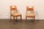 A Swedish set of four curly birch side chairs, with upholstered seats, from the first half of the 19th century. These...
