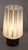Mid-Century Modern Mid-Century Table Lamp with Teak Base and White Striped Glass Shade, 1960s For Sale - Image 3 of 7