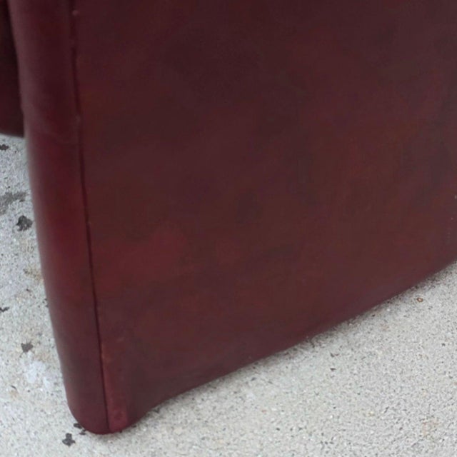 Pair of Vintage Oxblood Leathercraft Postmodern Lounge/Club Chairs For Sale In Washington DC - Image 6 of 13